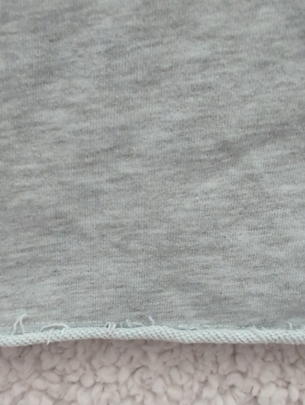 Zara Heather Gray Raw-Edge Cropped Short Sleeve Crewneck Sweatshirt - Picture 4 of 6